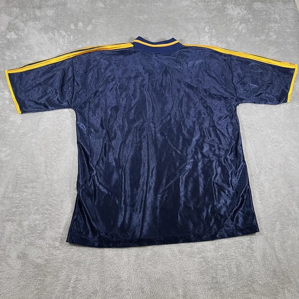 Vintage Real‎ Madrid Jersey Mens Large Blue La Liga Soccer Shirt Adidas Teka 90s